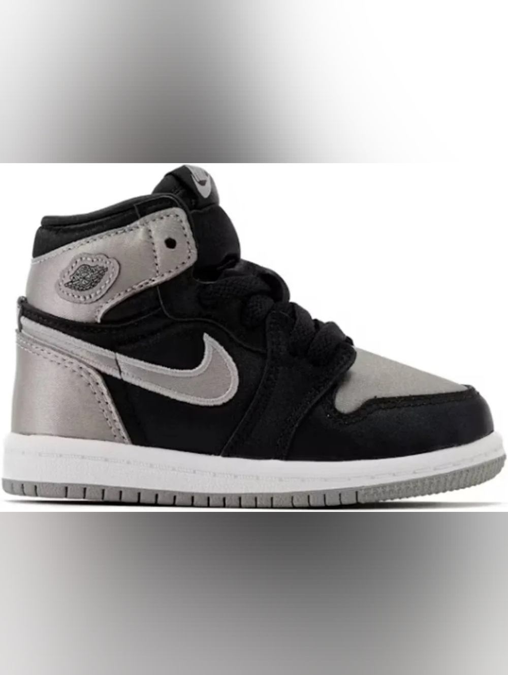 Air Jordan 1 Retro High OG TD 5C Satin Black/Grey FD5305-010 Kids Size 7c NIB